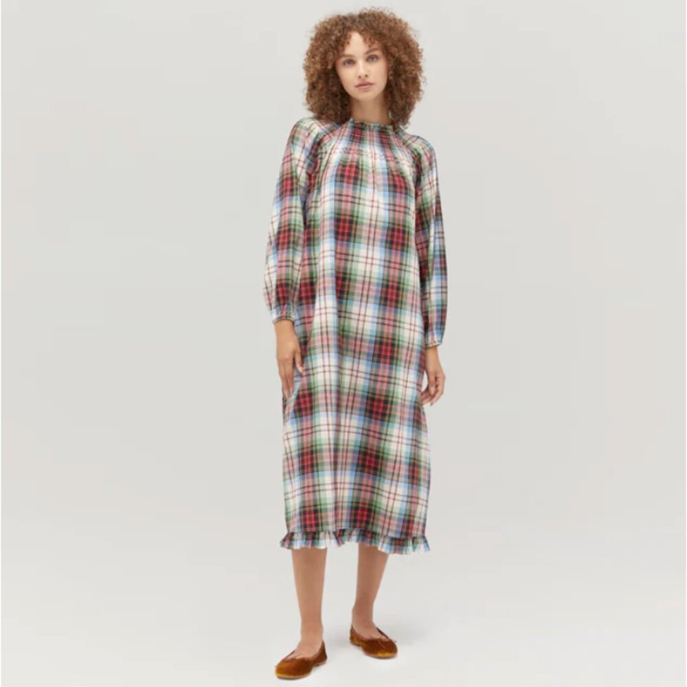 Hill House The Adelaide Nap Dress, Multi Tartan, Medium